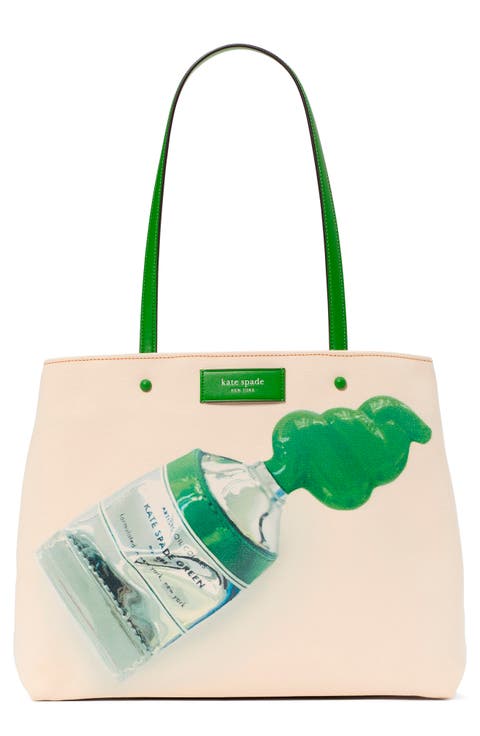 Medium Squeeze Print Canvas Tote