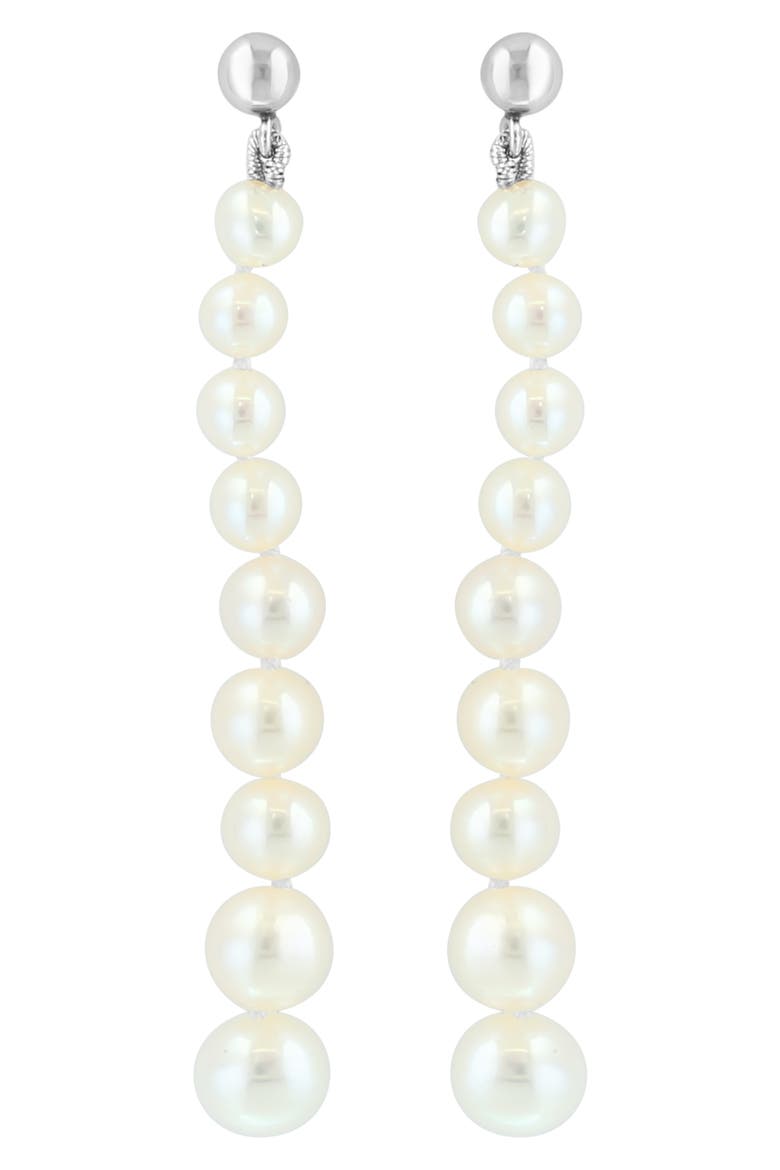 Freshwater Pearl Drop Earrings, Alternate, color, WHITE