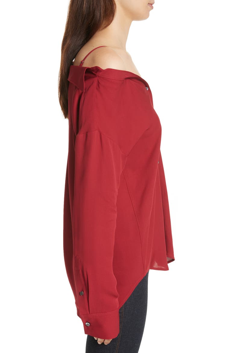 Tamalee Silk Shirt, Alternate, color, BRIGHT RASPBERRY