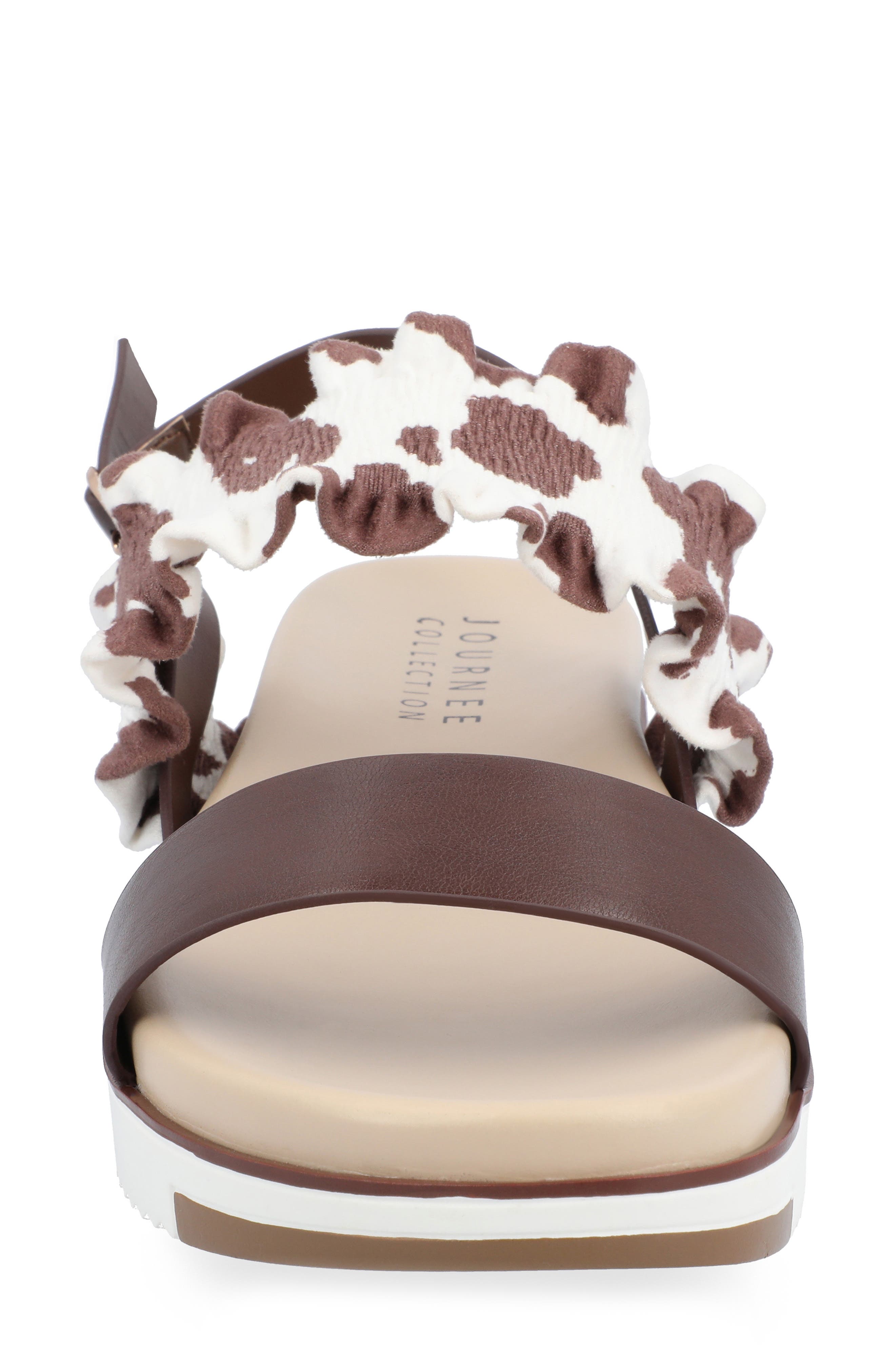 Journee Collection Riya Sandal, Alternate, color, Brown