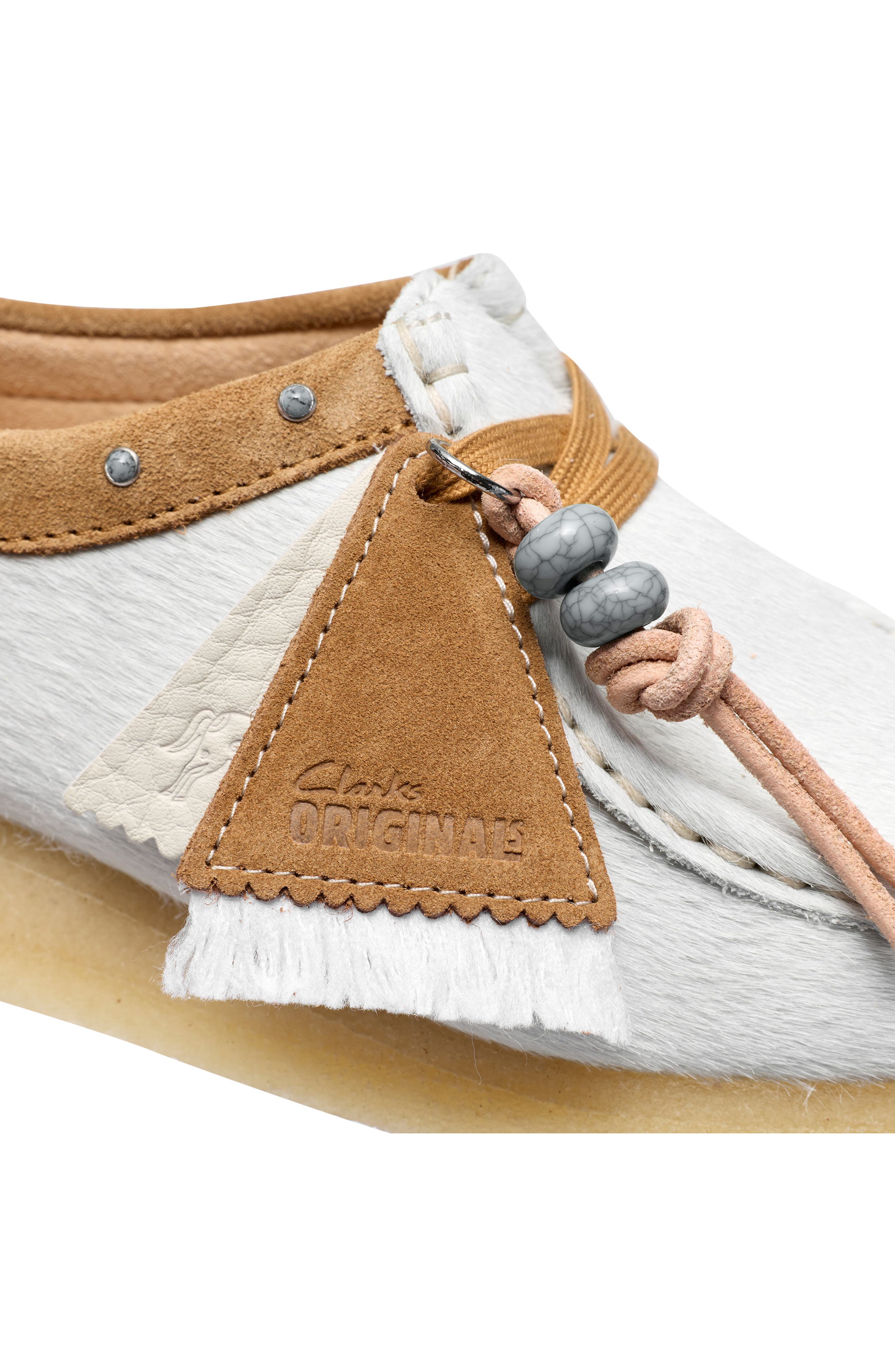 Wallabee Leather Lace-Up Shoe, Alternate, color, OFF WHITE