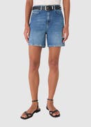 Whistles Mid Rise Relaxed Denim Shorts