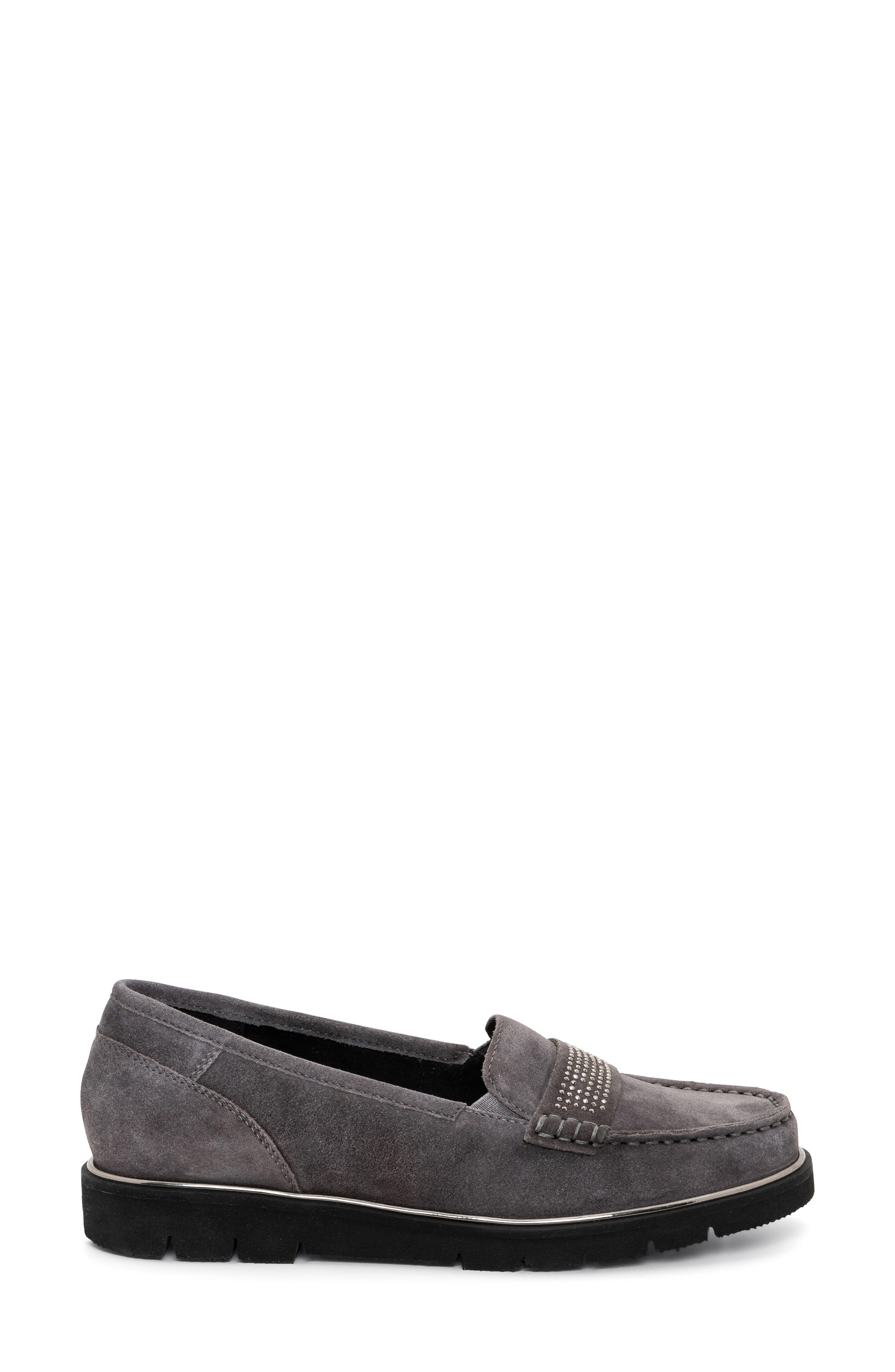 Daffodil Moc Toe Loafer, Alternate, color, GREY