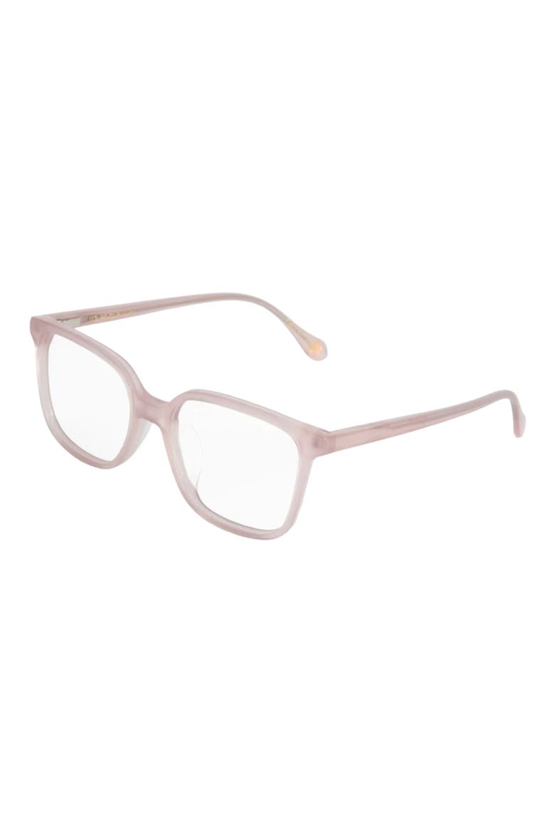 Nani 50mm Medium Nose Bridge Narrow Width Square Optical Glasses, Alternate, color, PEONY / CLEAR LENSES