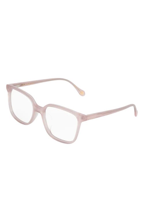 Mohala Eyewear Nani 50mm Medium Nose Bridge Narrow Width Square Optical Glasses In Peony/clear Lenses