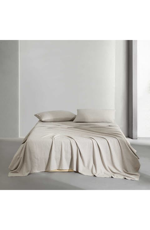 Mélange Flannel Sheet Set