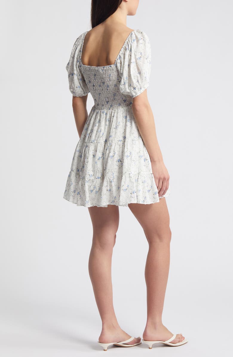 All in Favor Floral Cotton Minidress, Alternate, color, 