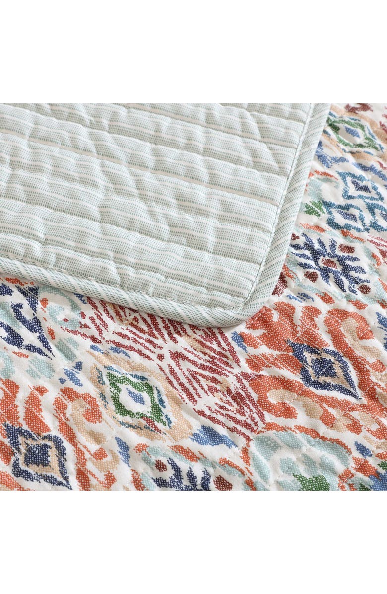 Tommy Bahama Ikat Tropics Cotton Quilt Set, Alternate, color, Dark Beige