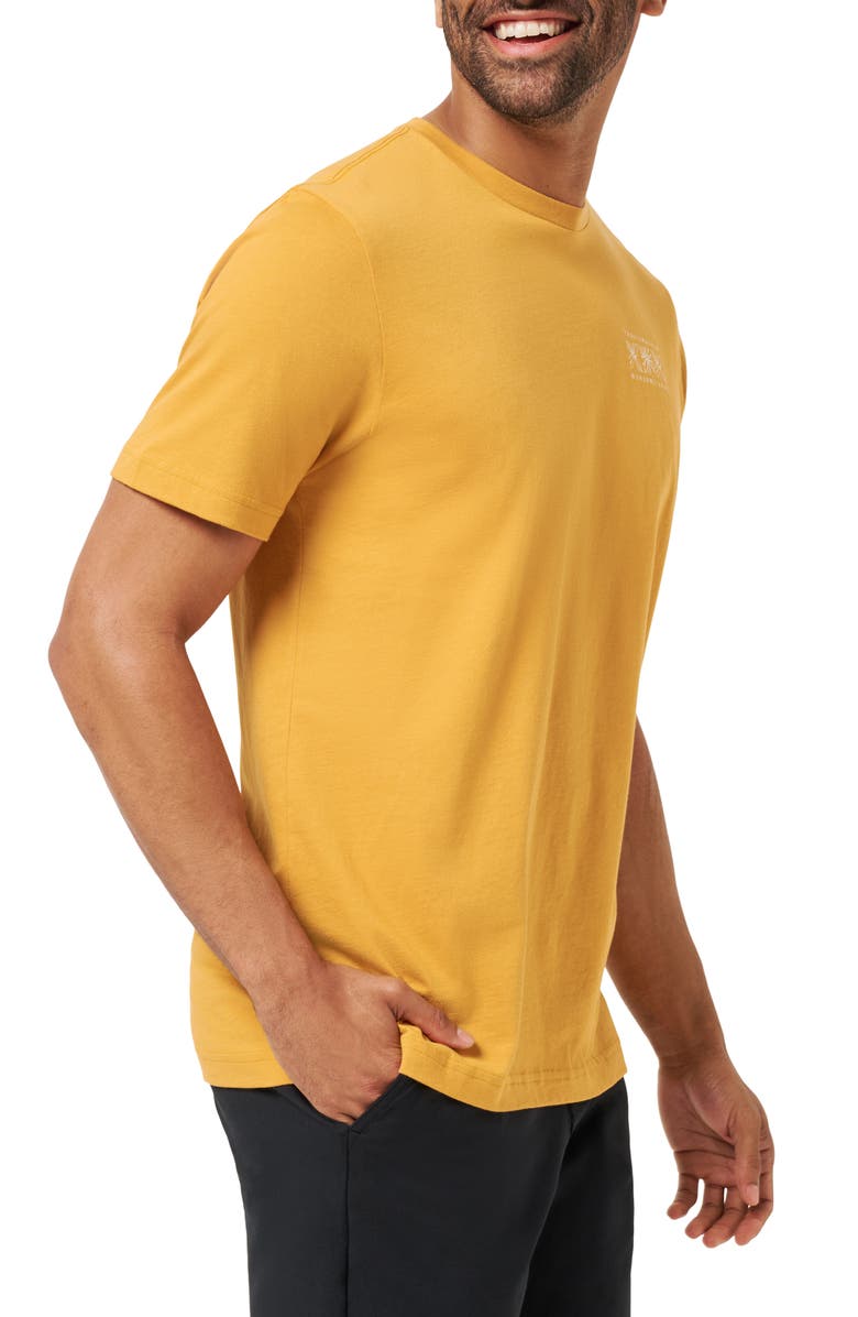 TravisMathew Crosscheck Cotton Graphic T-Shirt, Alternate, color, Spruce Yellow