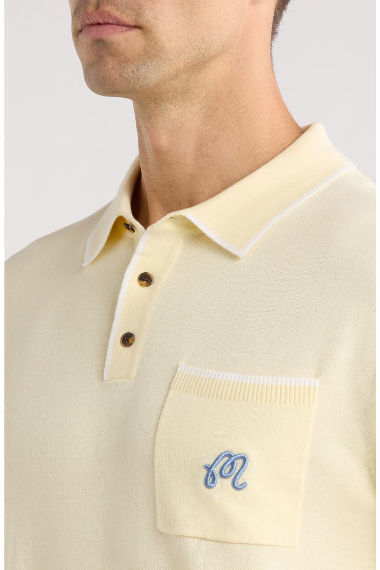 Blue Jay Knit Polo, Alternate, color, SOFT YELLOW