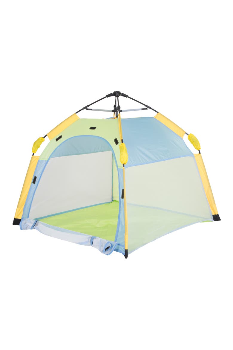 One-Touch Nursery Tent, Main, color, GREEN BLUE YELLOW