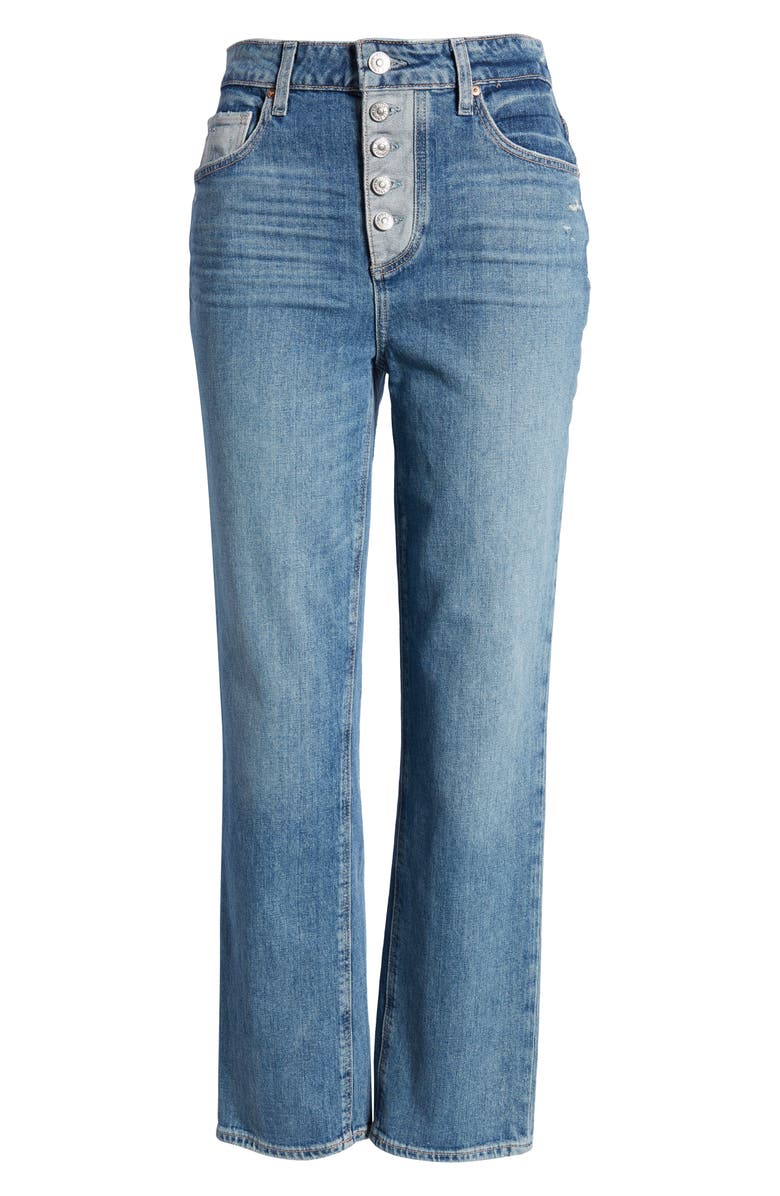 PAIGE Sarah Exposed Fly Straight Leg Ankle Jeans, Alternate, color, Magdadist