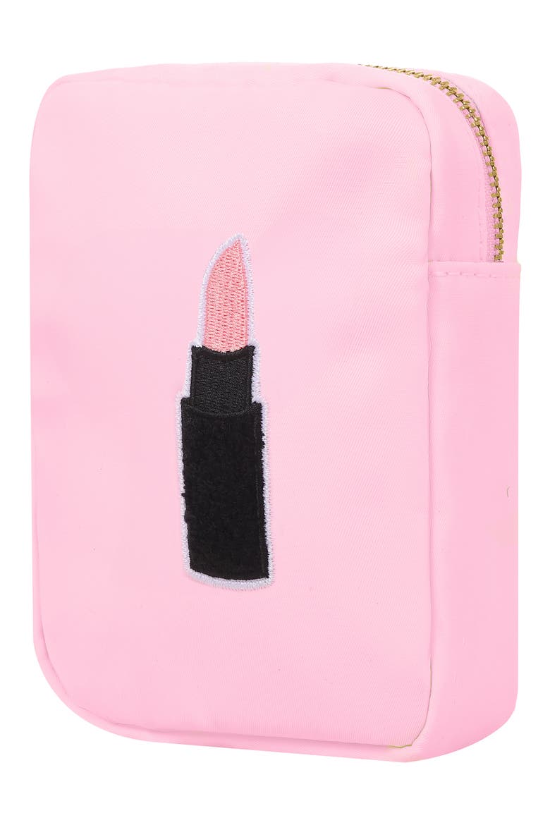 Mini Lipstick Cosmetics Bag, Alternate, color, BABY PINK
