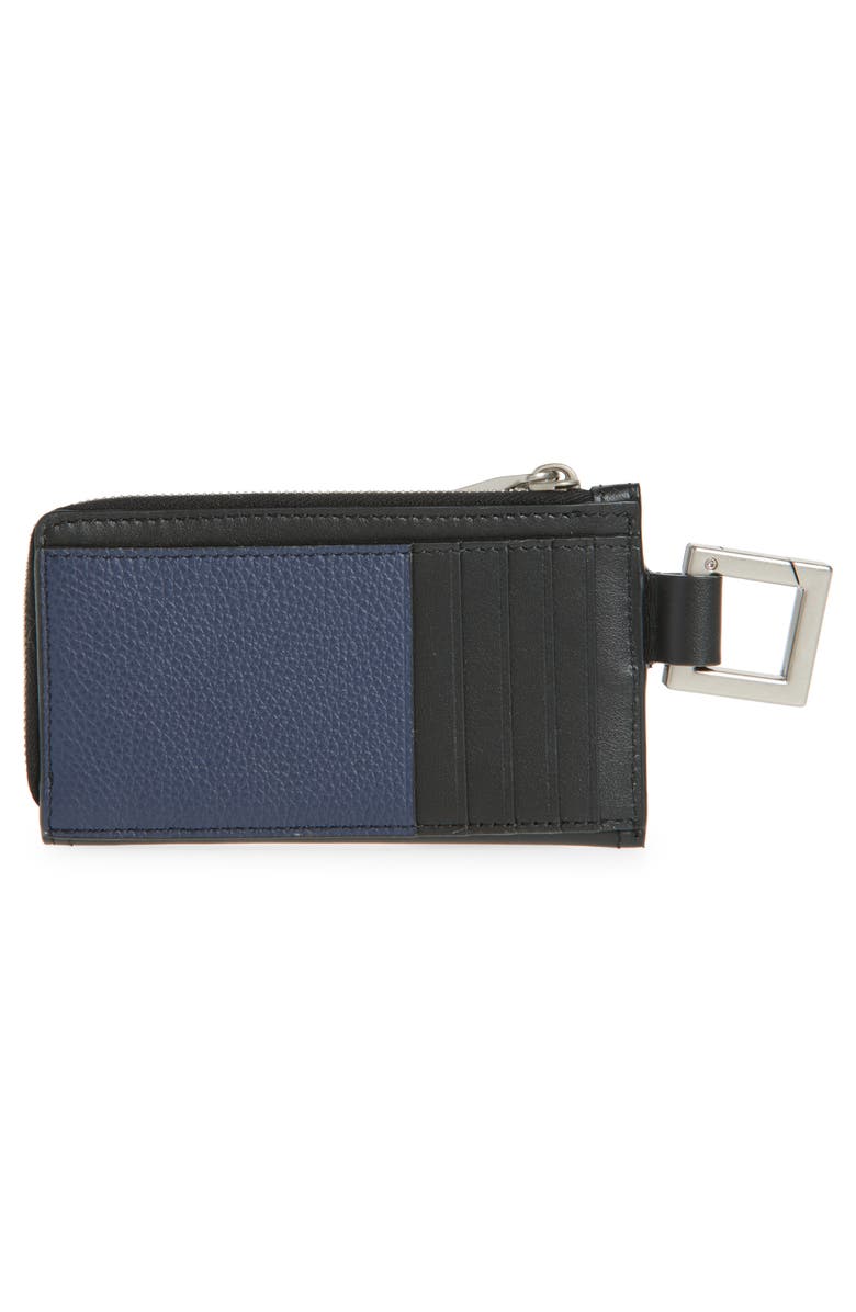 Jacquemus Le Porte Leather Zip Pouch, Alternate, color, Black 990
