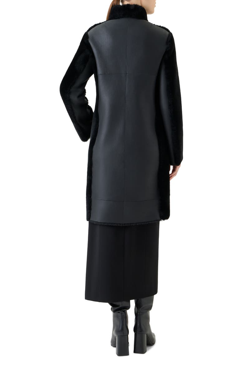Lambskin Shearling Coat, Alternate, color, BLACK
