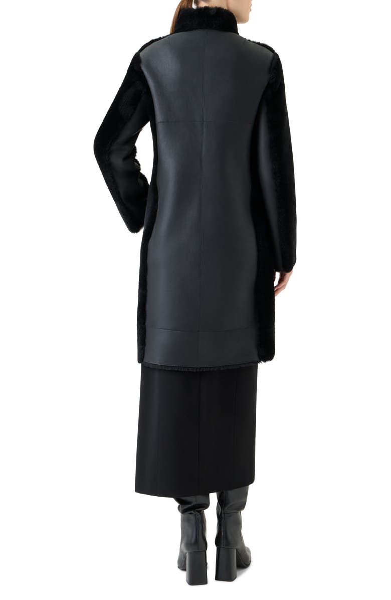 Akris punto Lambskin Shearling Coat, Alternate, color, Black