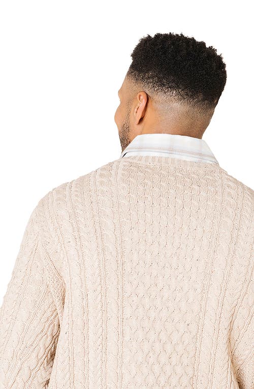 Hope & Henry Organic Cotton Fisherman Sweater In Multi