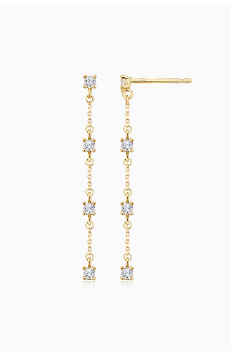 Oradina 14K Yellow Gold Seeing Sparks Drop Earrings, Alternate, color, Yellow Gold