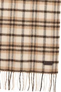 Brooks Brothers Camel Hair Grid Plaid Scarf