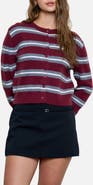 Blu Pepper Stripe Crewneck Cardigan