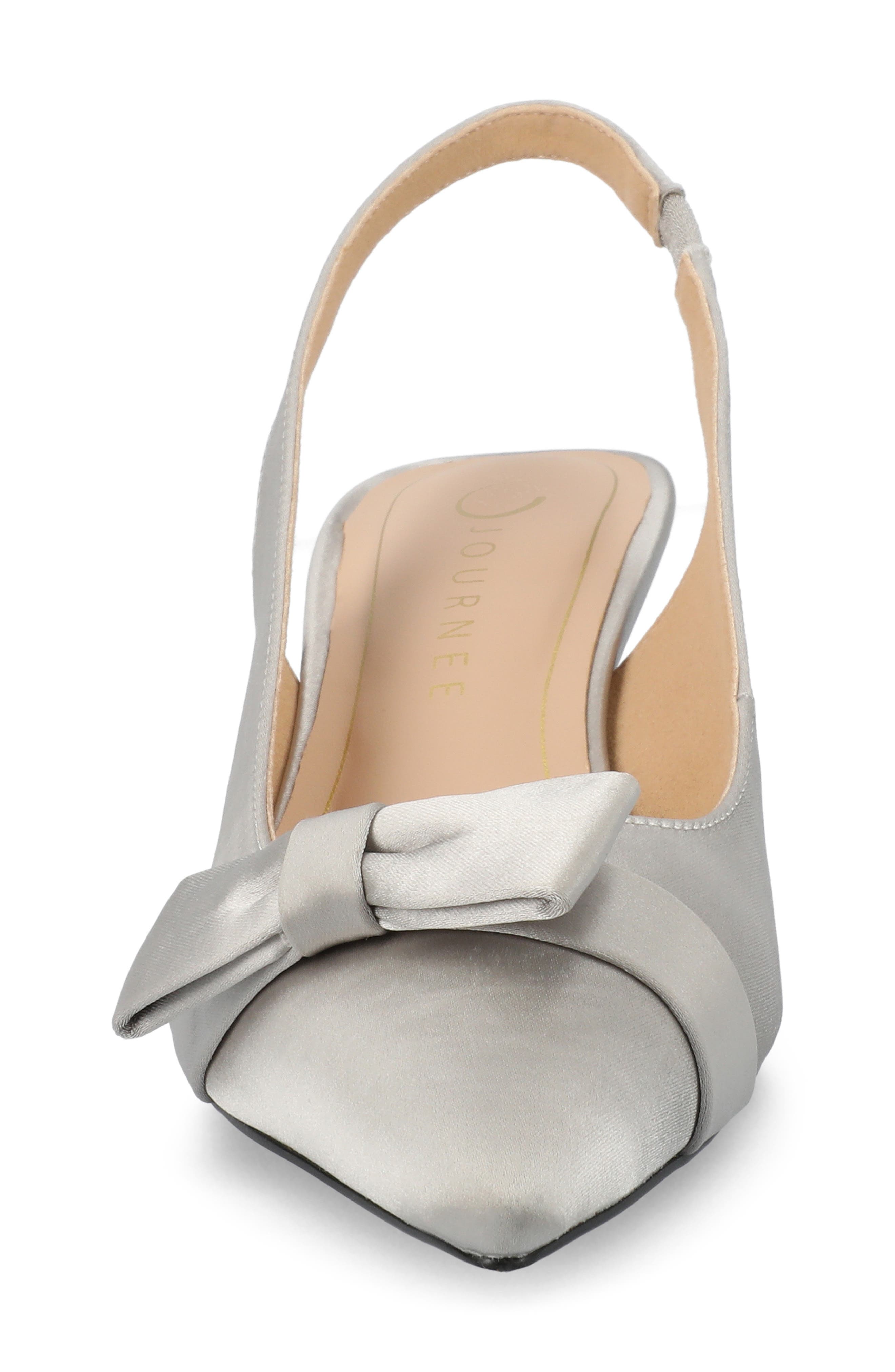 Paloma Slingback Pump, Alternate, color, SATIN/SILVER