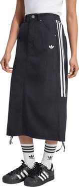 adidas Originals Cotton Twill Midi Skirt