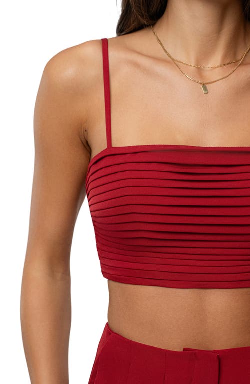 Jluxlabel Serenade Crop Top & Wide Leg Pants In Red