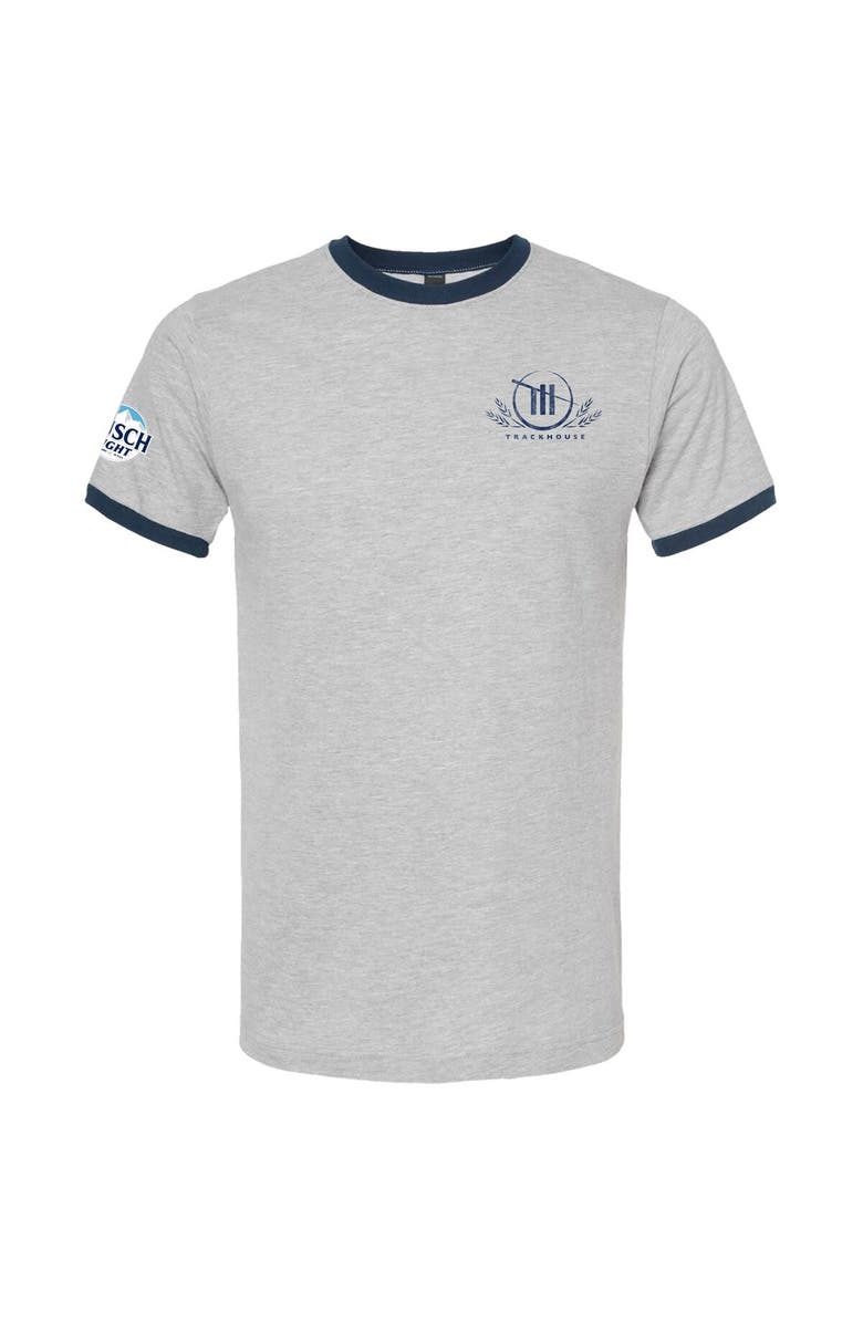 Trackhouse Racing Team Collection Men's Trackhouse Racing Team Collection Heather Gray Ross Chastain Busch Light Ringer T-Shirt, Alternate, color, Heather Gray