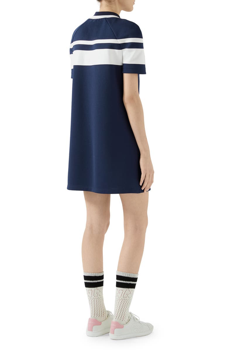 Gucci Stripe A-Line Jersey Piqué Dress, Alternate, color, 