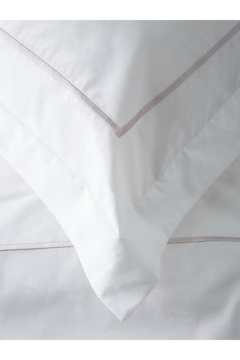 Marrow Stripe Cotton Percale Duvet Set, Alternate, color, GREY/WHITE