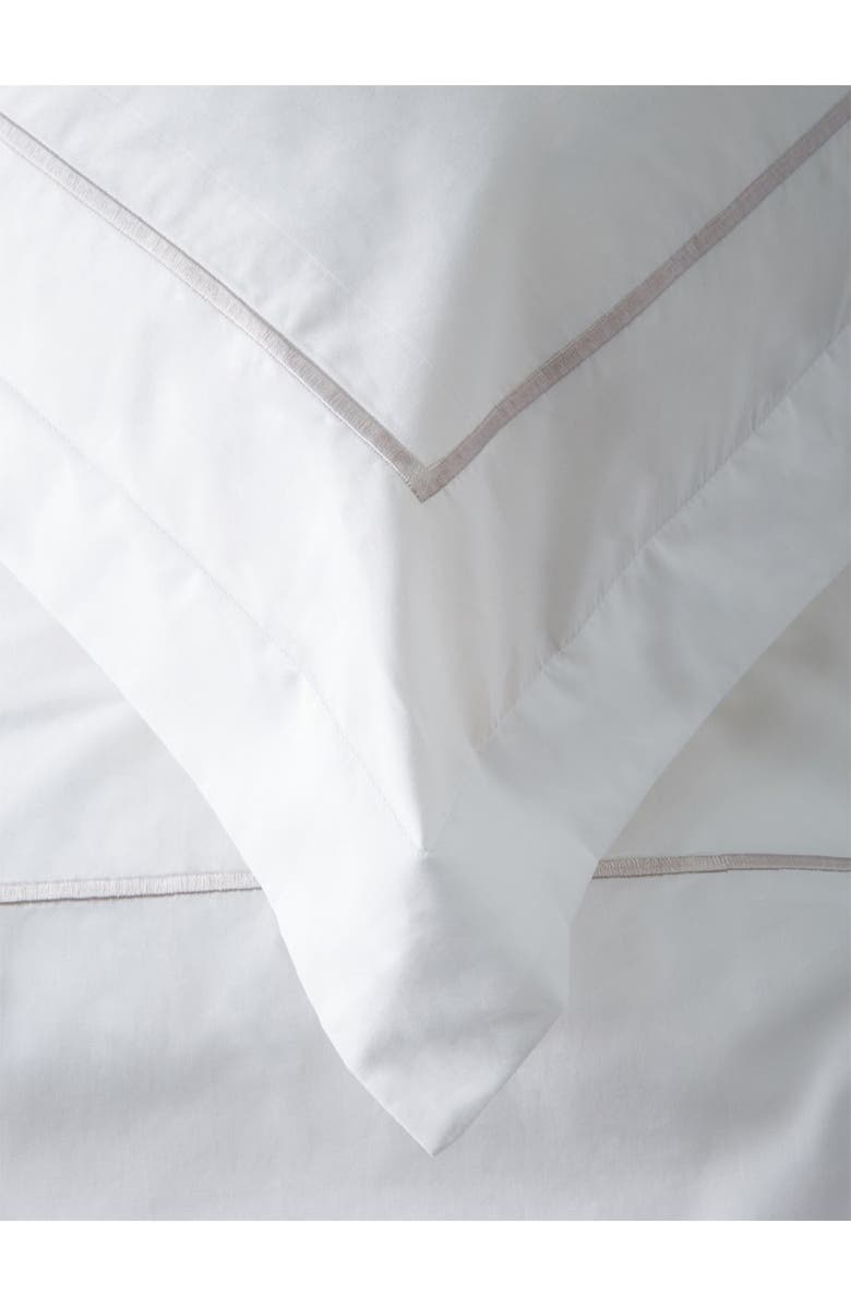 MELANGE HOME Marrow Stripe Cotton Percale Duvet Set, Alternate, color, Grey/White