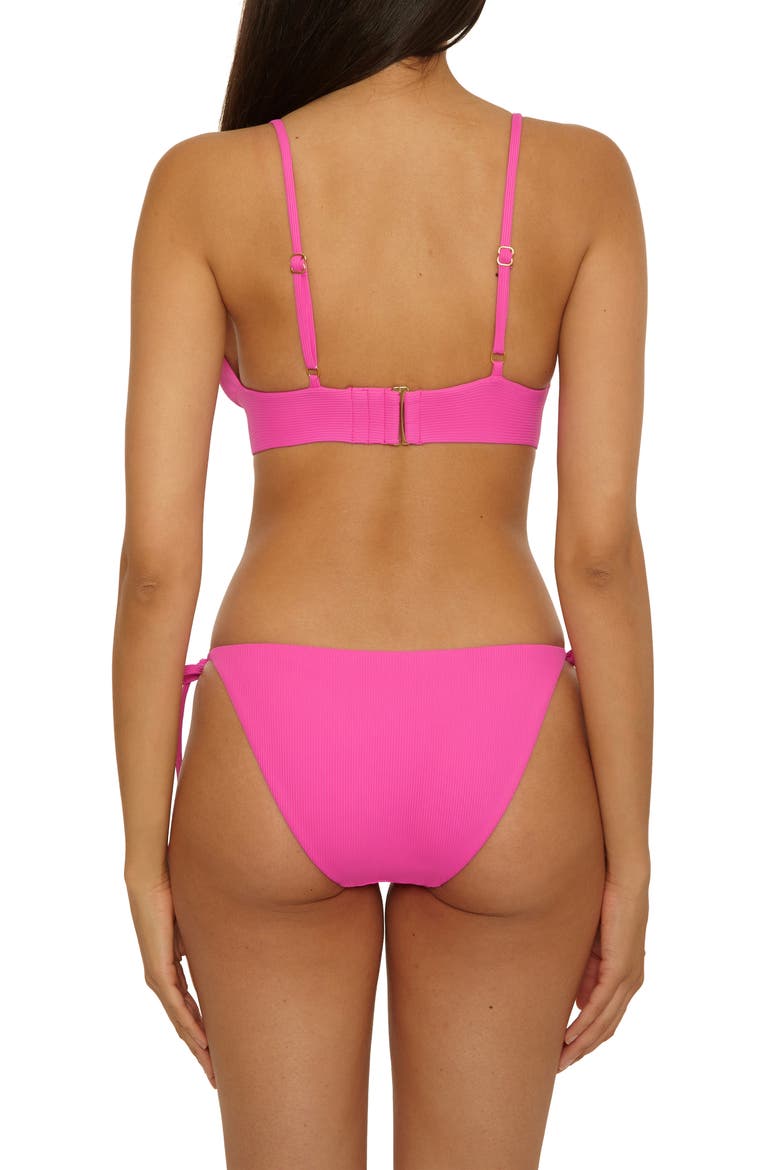 Modern Edge Halter Bikini Top, Alternate, color, ROSE BERRY