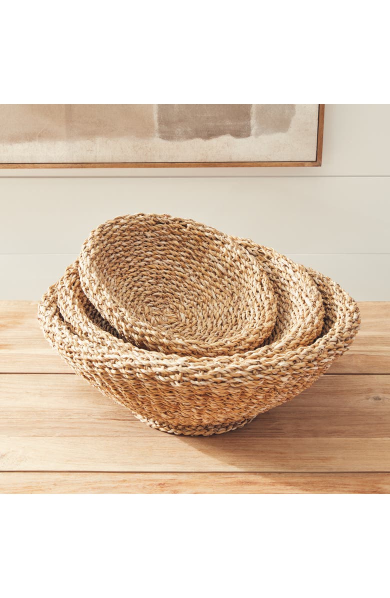 Napa Home & Garden Seagrass Shallow Tapered Baskets Set of 3, Alternate, color,