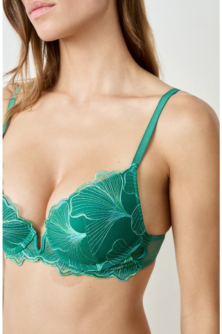 Prelude Classique Embroidered Underwire Bra, Alternate, color, ANISE ABSINTHE