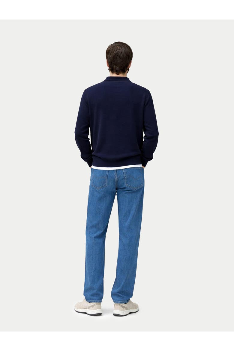 Timeless Cashmere Polo Sweater, Alternate, color, navy blazer