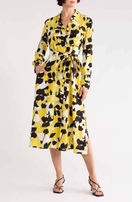 Diane von Furstenberg Maya Long Sleeve Silk Shirtdress