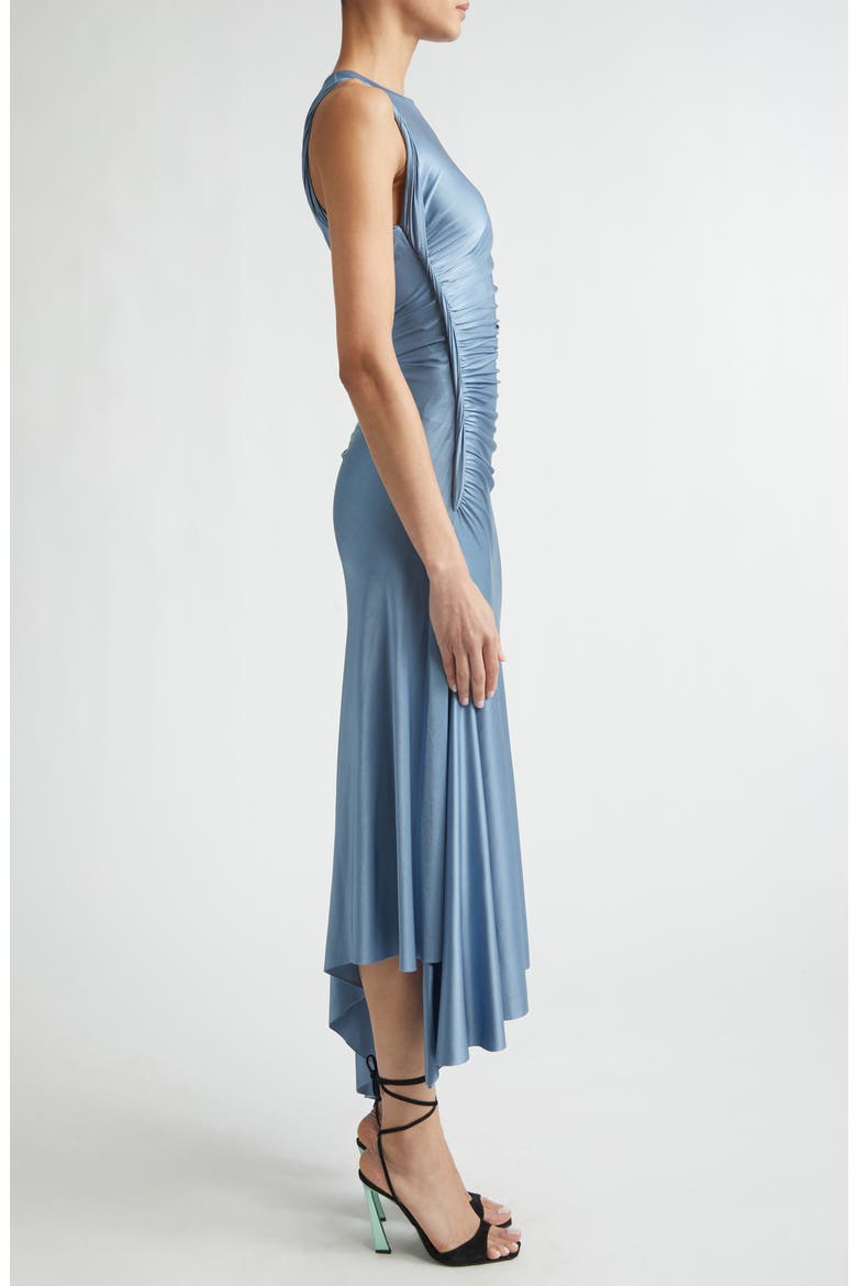 Twist Sleeveless Asymmetric Jersey Dress, Alternate, color, STONE