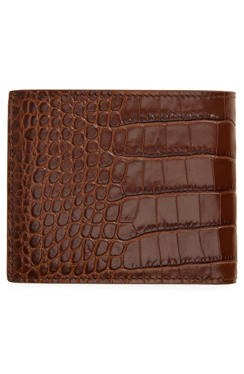 TOM FORD Embossed Classic Bifold Wallet, Alternate, color, Caramel