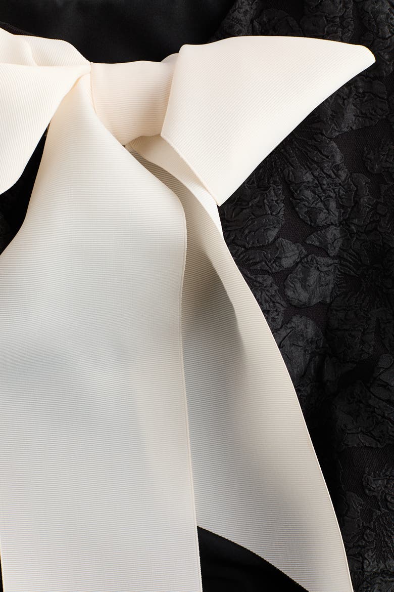 Bow-detail Peplum Top, Alternate, color, Black