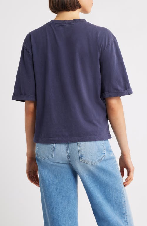 City Blues Coram Crop Oversize T-shirt In Blue