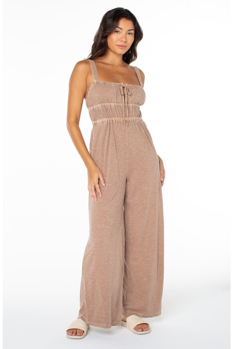 Clover Jumpsuit, Alternate, color, BROWNIE