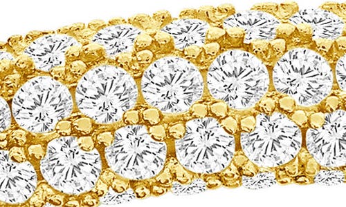 Suzy Levian Sterling Silver Cubic Zirconia Pave Round Eternity Band
