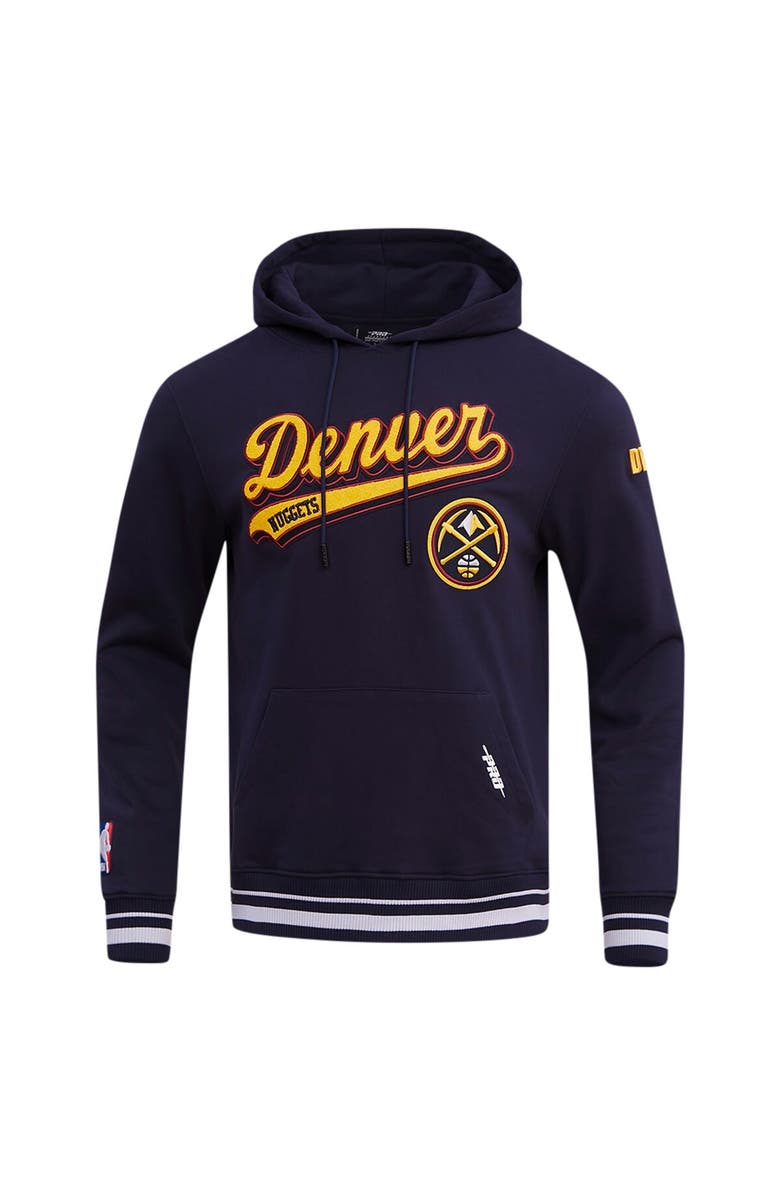 PRO STANDARD Men's Pro Standard Navy Denver Nuggets Script Tail Pullover Hoodie, Alternate, color, 