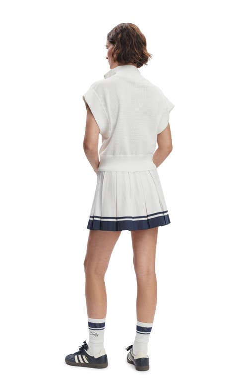 Varley Fulton Half-zip Crop Pullover In White