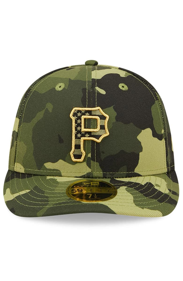 New Era Men's New Era Camo Pittsburgh Pirates 2022 Armed Forces Day On-Field Low Profile 59FIFTY, Alternate, color, 