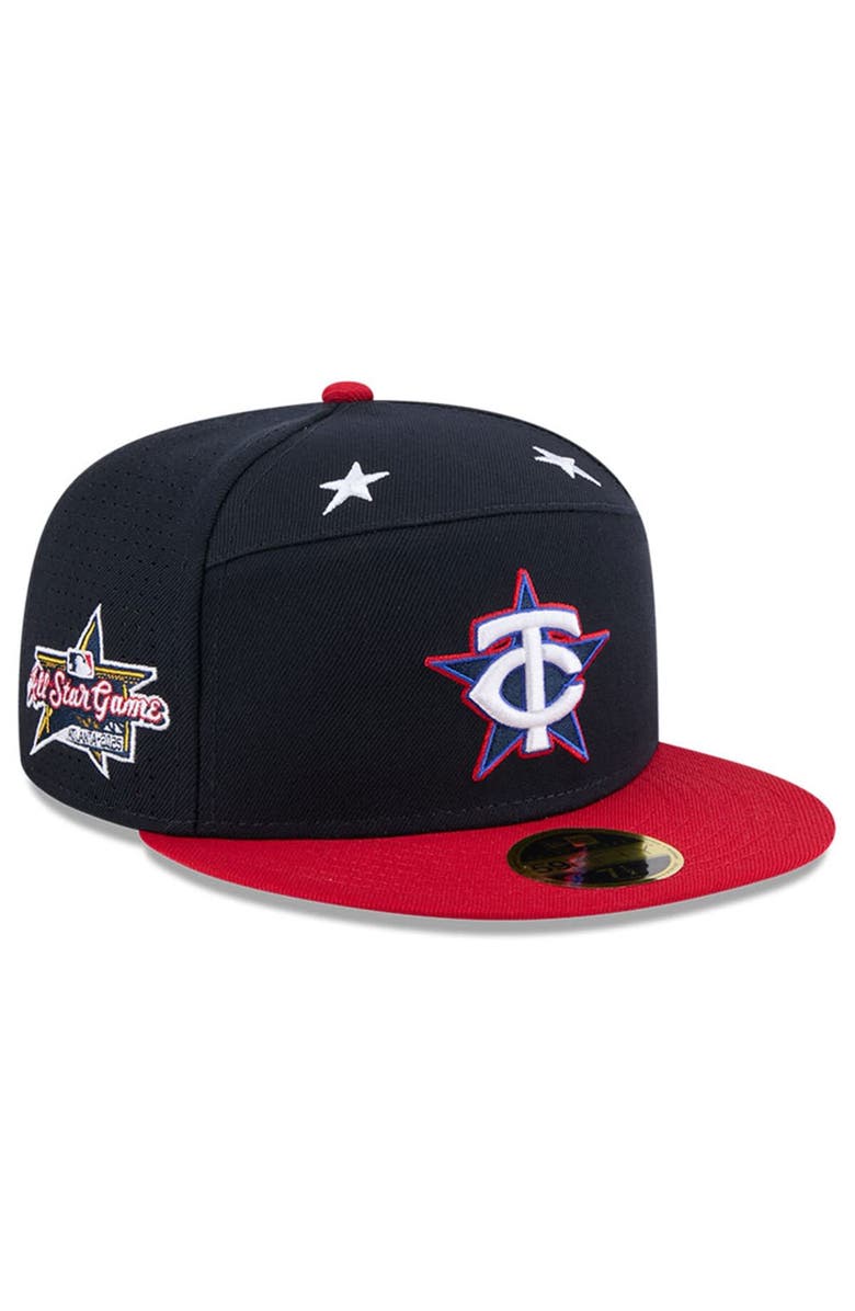 New Era Men's New Era Navy/Red Minnesota Twins 2025 MLB All-Star Game Workout Side Patch 59FIFTY Fitted Hat, Main, color, Navy
