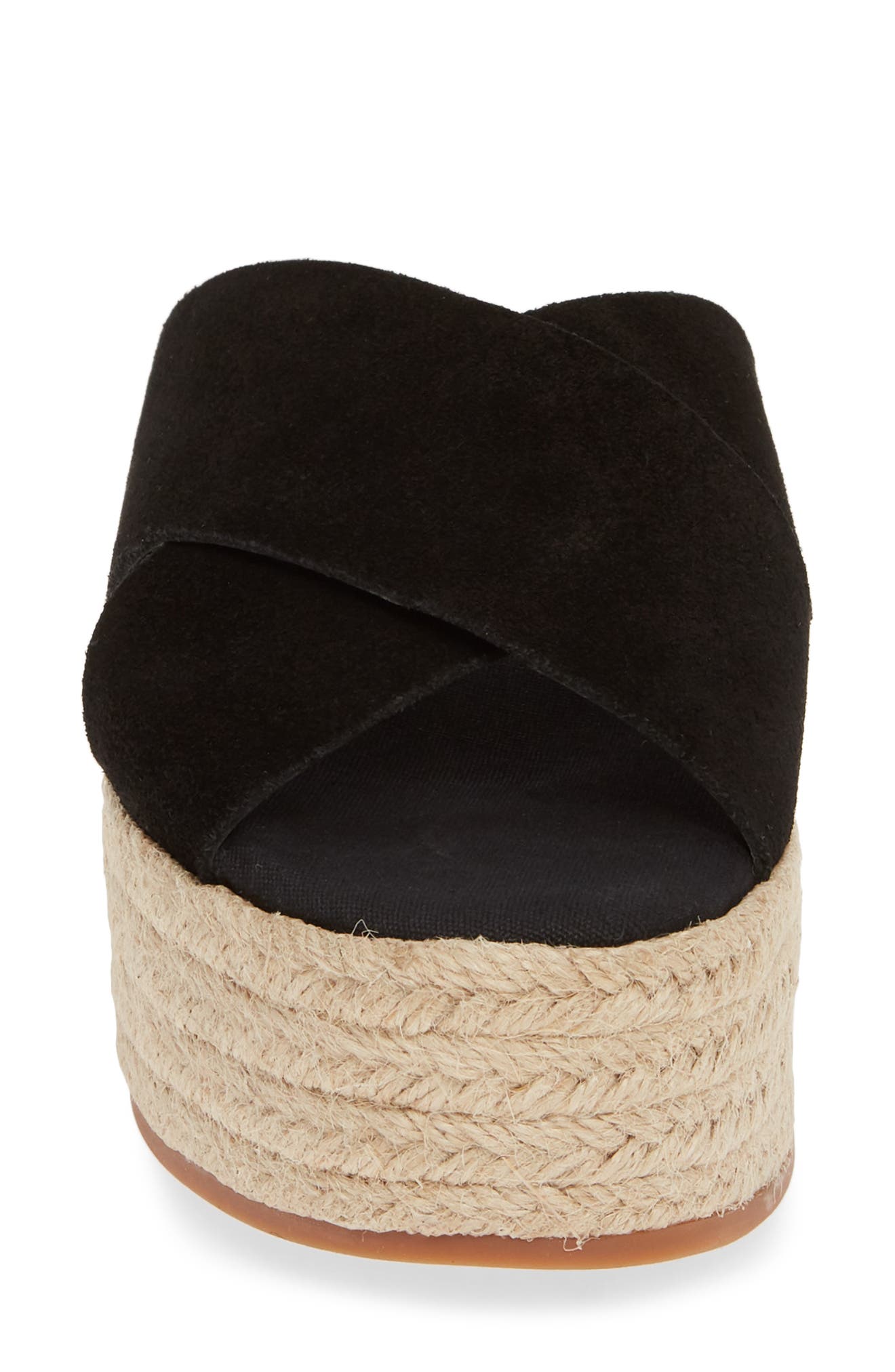 Lila Platform Espadrille Sandal, Alternate, color, BLACK SUEDE