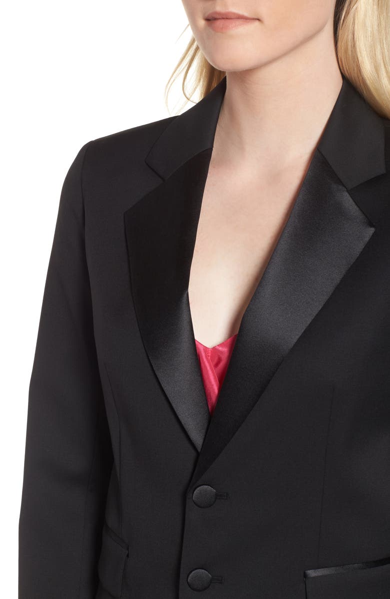 Lewit Tuxedo Detail Wool Suit Jacket, Alternate, color, 