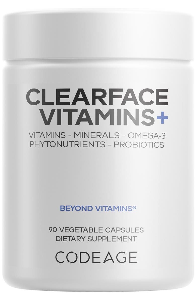 Codeage Clearface Pantothenic Acid & Niacin Vitamins Supplement, Main, color, White