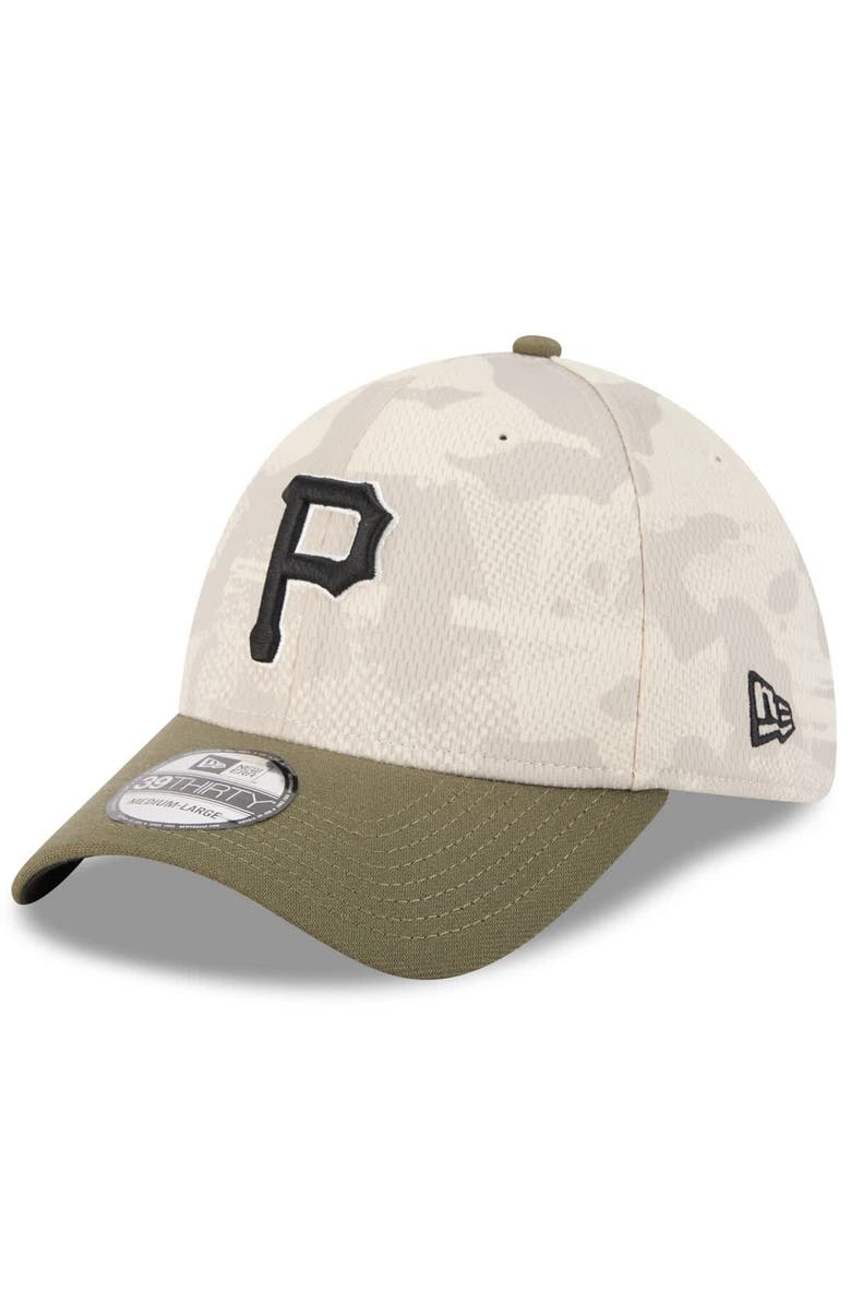 New Era Men's New Era Light Beige/Olive Pittsburgh Pirates 2025 Armed Forces Day 39THIRTY Flex Hat, Alternate, color, Light Beige